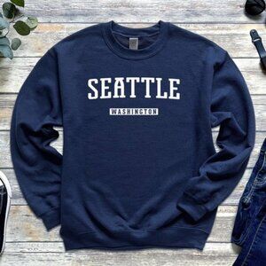 Vintage Seattle Seahawks Crewneck Sweatshirt, Seattle Washington Men Women Shirt